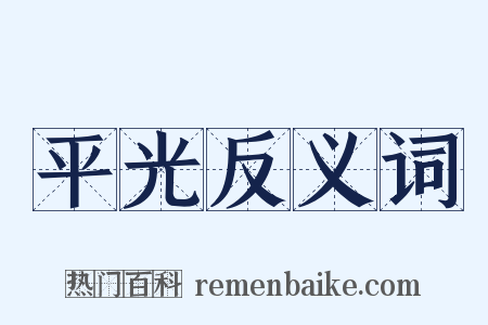 平光反义词是什么意思的图片